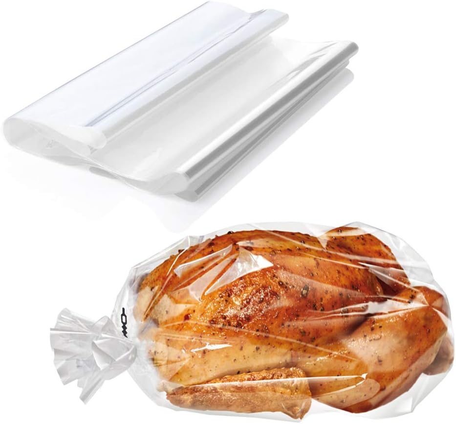 ECOOPTS Turkey Oven Bags Large Size Oven Cooking Roasting Bags for Chicken Meat Ham Seafood Vegetable - 12 Bags (17 x 21.6 IN)