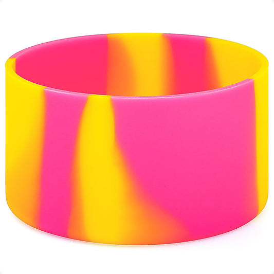 QIANHAI Silicone Boots for Sport Water Bottle Accessories - Fits Stanley Adventure Quencher Tumbler 40oz & IceFlow 20 30oz Hydro Flask YETI Rambler Simple Modern (MixS-1OrangeRed)