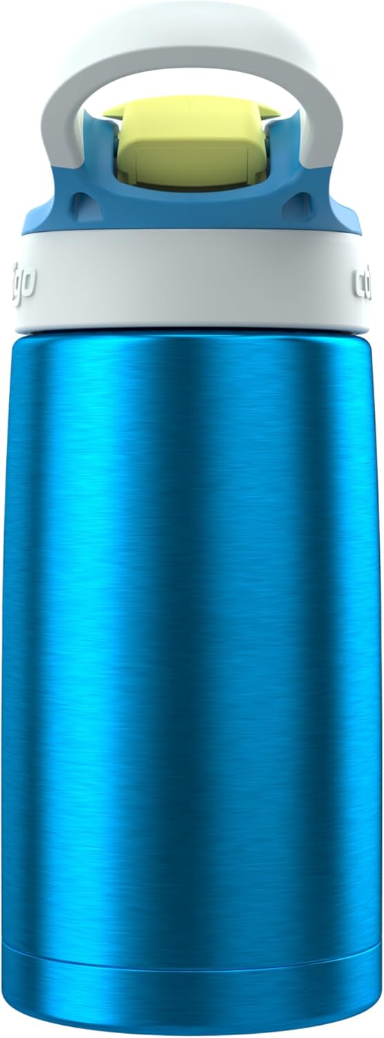 Contigo Autospout Water Bottle with Straw 13 oz Blue Poppy/Glacier