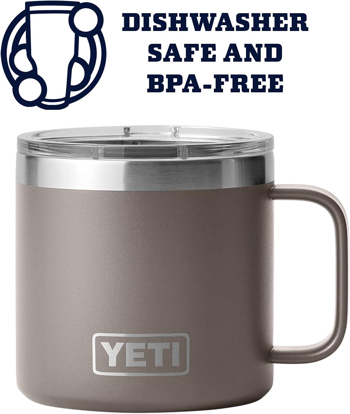 YETI Rambler 14 oz Mug, Vacuum Insulated, Stainless Steel with MagSlider Lid, Stainless
