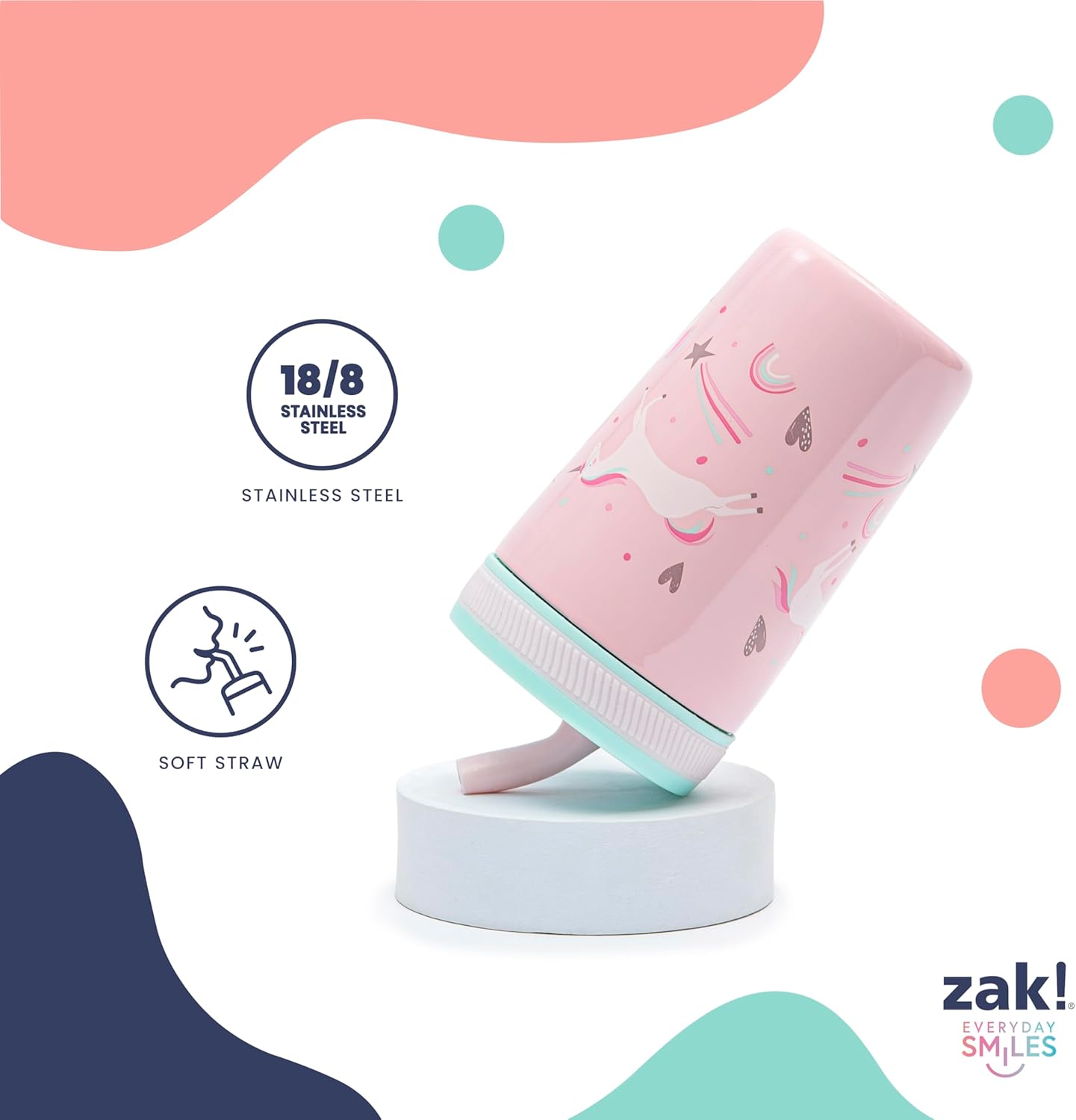 Zak Designs Disney Mickey Mouse Kelso Tumbler Set, Leak-Proof Screw-On Lid with Straw, Bundle for Kids Includes Plastic and Stainless Steel Cups with Bonus Sipper (3pc Set, Non-BPA)