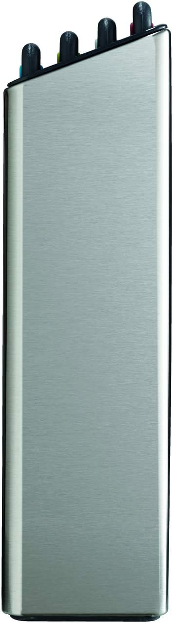Joseph Joseph Folio 4-Piece Colour coded Cutting Board Set, Stainless Steel Slimline case for organized Kitchen storage, Silver