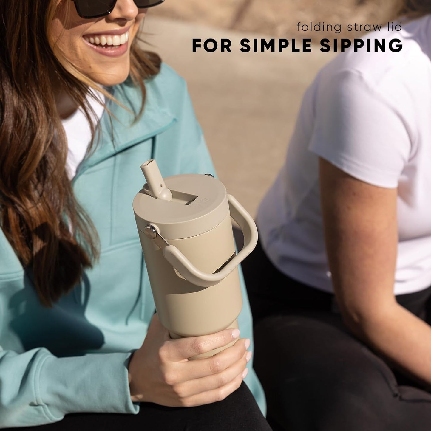 Simple Modern Trek Pivot | 30oz Flip Straw Tumbler with Handle | Water Bottle & Boot | Interchangeable Straw & Chug Lids | Insulated Stainless Steel Jug | Gym Sports Outdoors | Buttercup