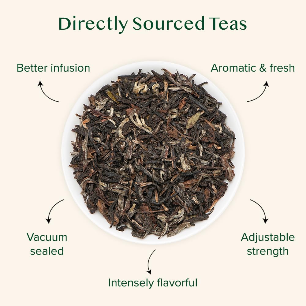 VAHDAM, UNITEA Black Tea Leaves +170 Cups,12oz | Blend Of Darjeeling & Assam Tea | ROBUST & FLAVORY Black Loose Leaf | Unblended Single Origin Tea | Vacuum Sealed Pack