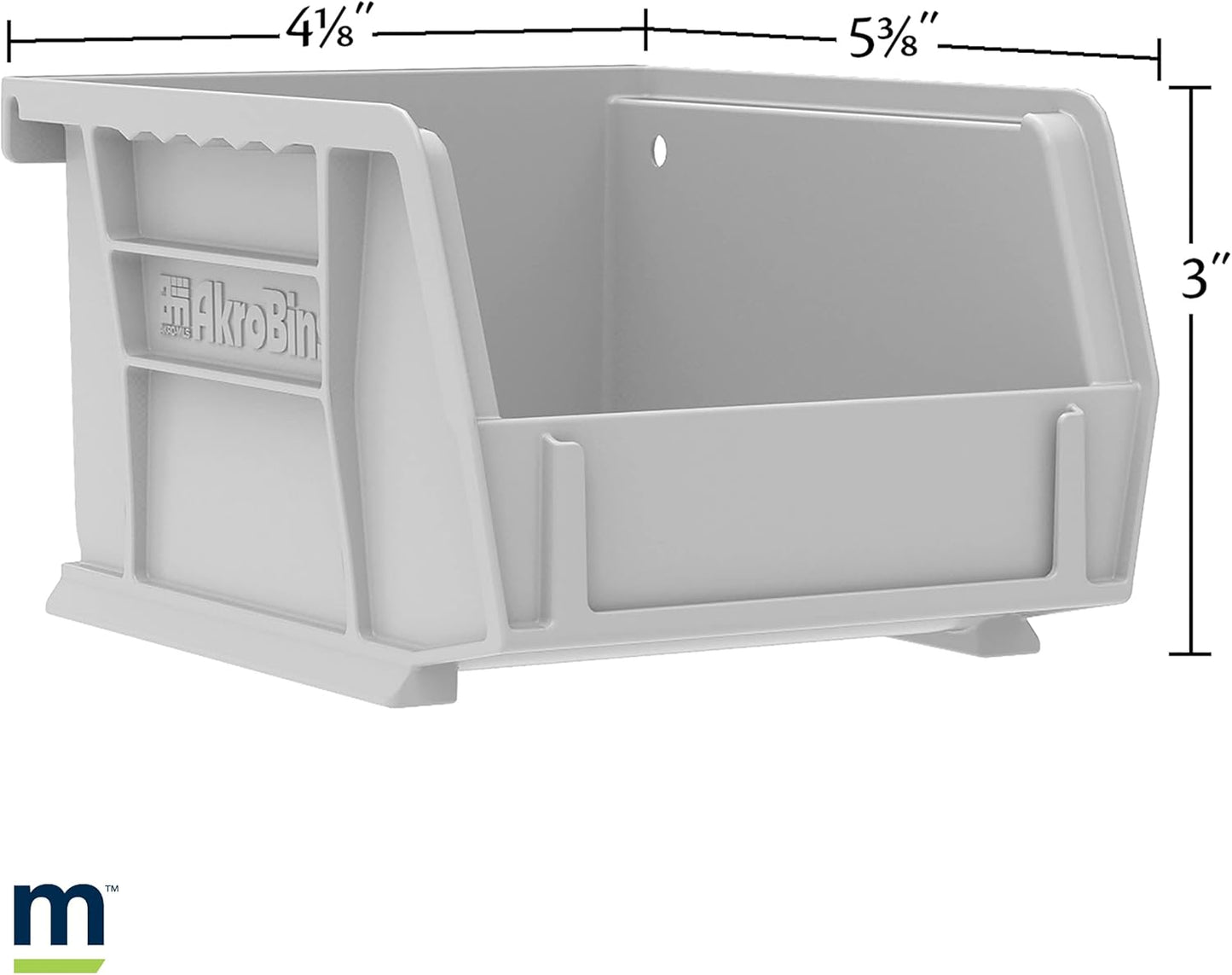 Akro-Mils 30210 AkroBins Plastic Storage Bins, Space-Saving Stackable Bins for Garage, Pantry, Craft Organization, 5" x 4" x 3", Blue,(Pack of 24)