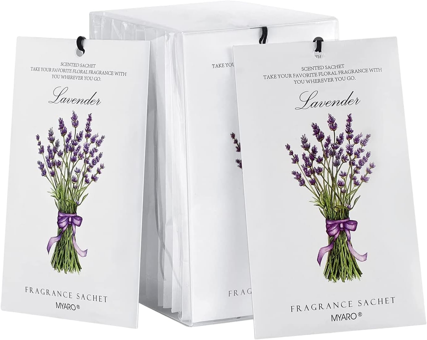 MYARO 12 Packs Lavender Scented Sachets Air Freshener for Drawer and Closet, Long-Lasting Sachet Bag Room Car Odor Deodorizer Fresh Scent Home Fragrance