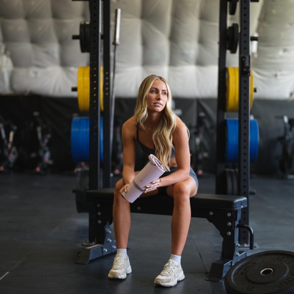 HydroJug Sport - Stainless Steel Tumbler with Straw, Vacuum Insulated, 40oz Leakproof Water Bottle, Ergonomic Design, Reusable, Dishwasher Safe, Rubber Base, Durable for Gym or Outdoors, Pink Sand