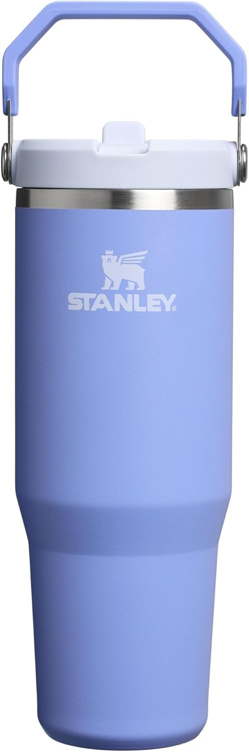 STANLEY IceFlow 2.0 Flip Straw Tumbler with Handle 30 oz | Twist On Lid and Flip Up Straw | Leak Resistant Water Bottle | Insulated Stainless Steel | BPA-Free | Hydrangea