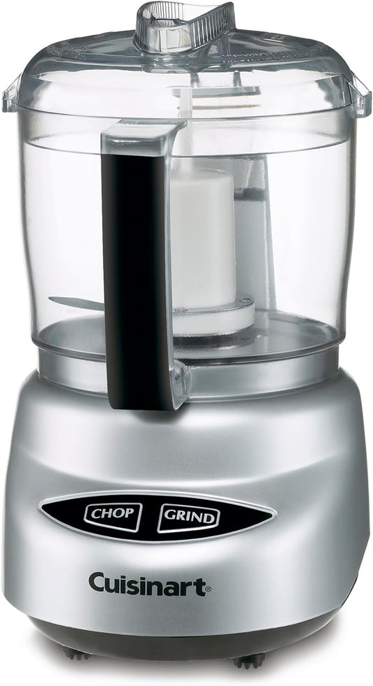 Cuisinart Mini-Prep Plus Food Processor, 24-Ounce Mini Food Processor to Chop Herbs, Vegetables, and Hard Cheese, 24-Ounce Work Bowl, Reversible Stainless Steel Blade, DLC-2ABC, Brushed Chrome