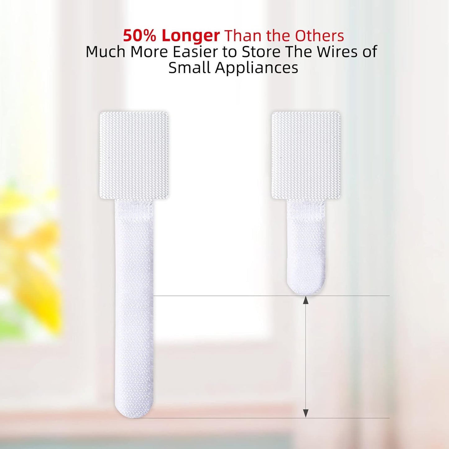 Cord Organizer for Appliances 12 Pack, SUITMAT Cable Organizer Cord Holder for Small Kitchen Appliances, Kitchenaid Stand Mixer Air Fryer Coffee Maker Pressure Cooker (White)