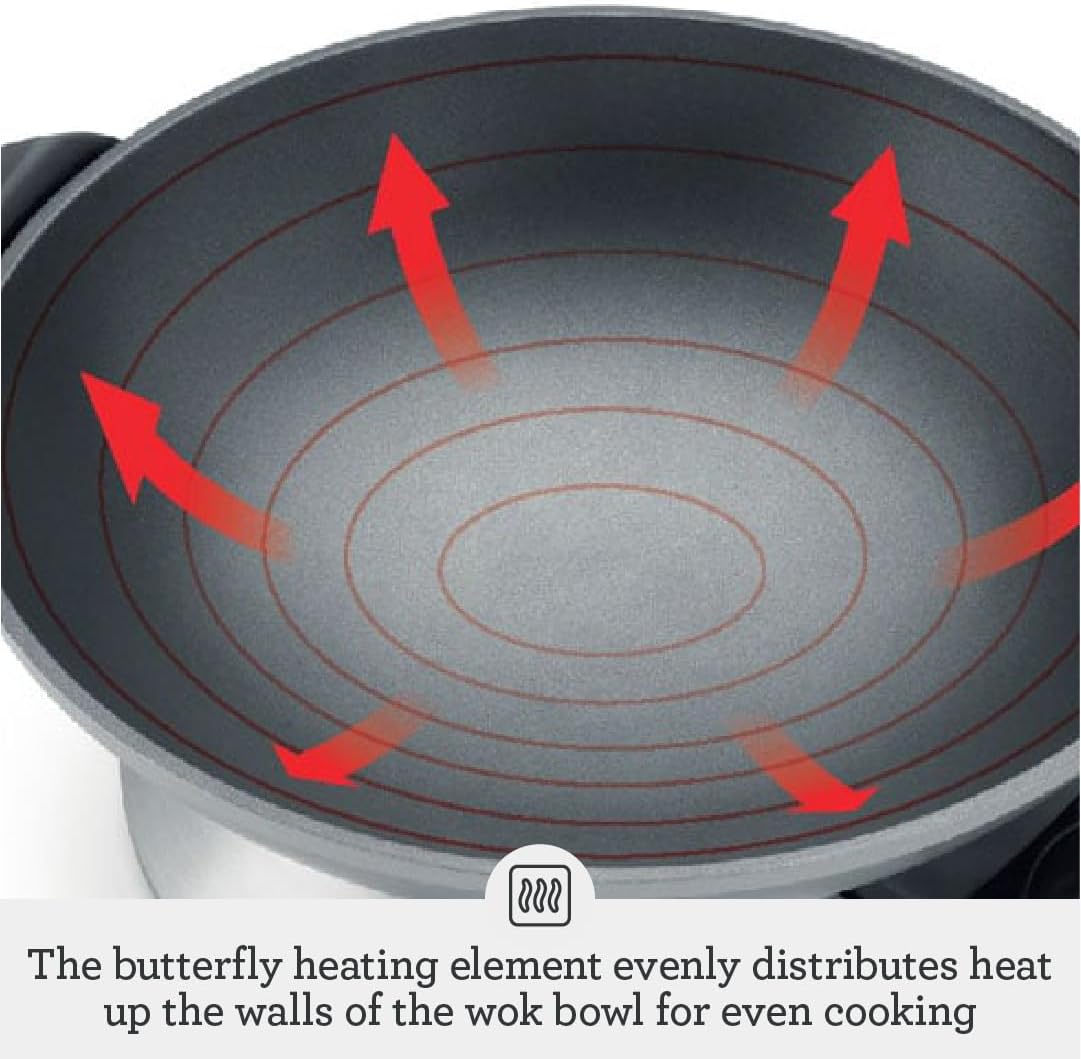 Breville BEW600XL Hot Wok, 6 Quart, Brushed Stainless Steel