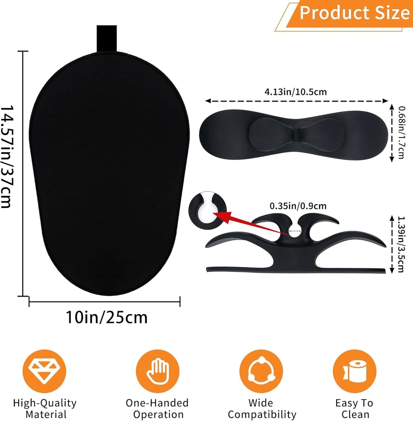 Sliding Mat for Kitchenaid Mixer with 2 Black Kitchen Accessories, Mover Slider Mat Pad for 5-8 Qt Bowl-Lift Stand Mixer, Kitchen Appliance Slider Mat Compatible with Professional 600 Stand Mixer