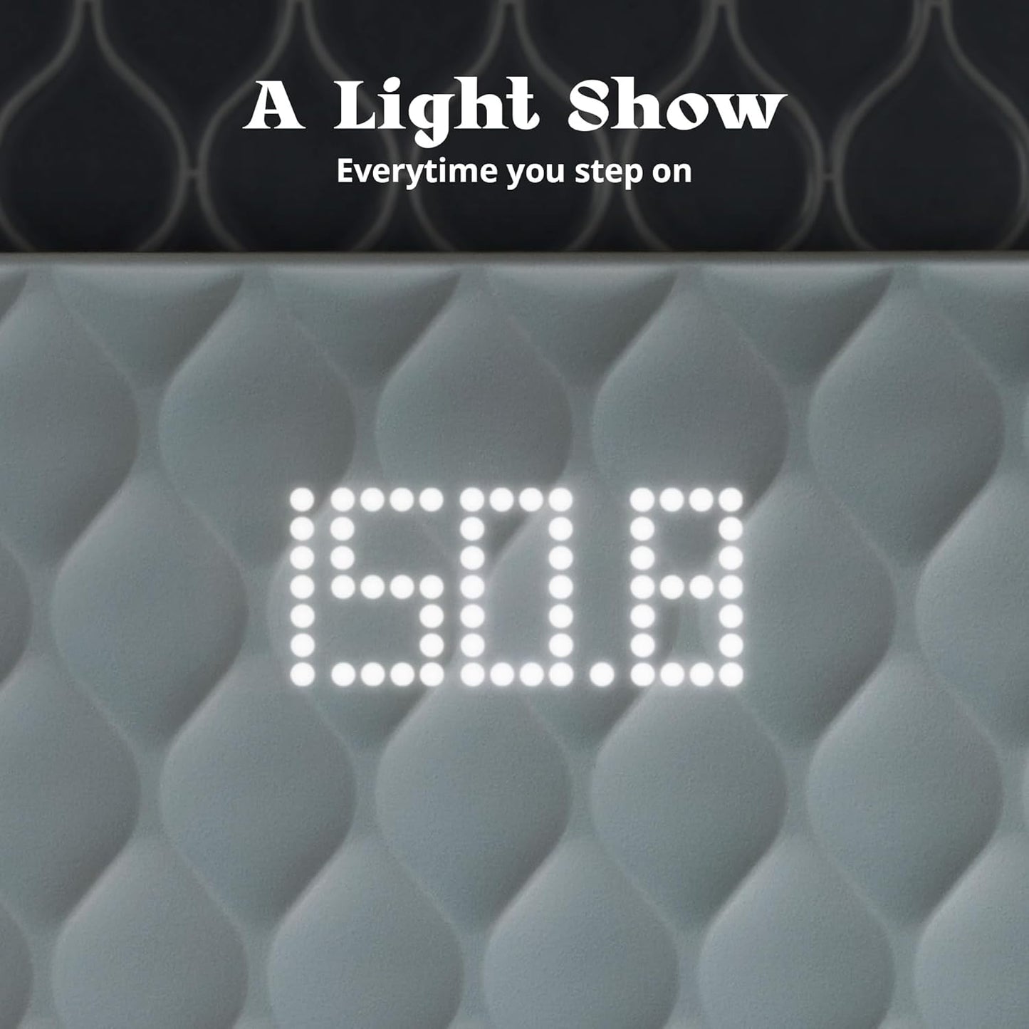 Greater Goods Designer Bathroom Scale: Non-Slip Silicone Cover, Hidden LED Display, Spot-On Precision, 400 lb Capacity (Gray)