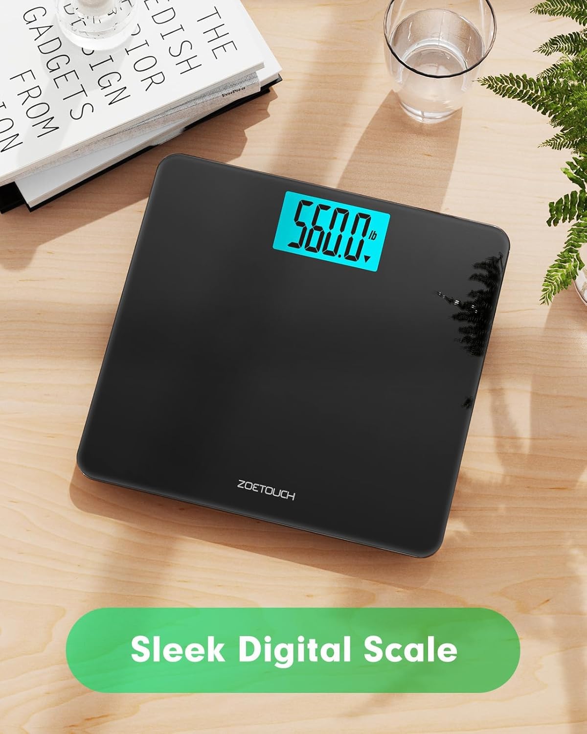 560lbs Scale for Body Weight with Ultra Wide Platform 12.2 x 12.9 inch and Large Backlit LCD Display Accurate Digital Bathroom Weighing Scales with High Capacity Over 500 lbs for Heavy People