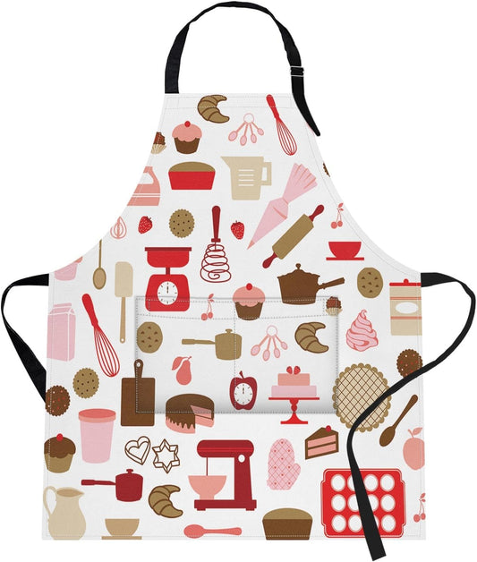 Britimes Apron Home Kitchen Cooking Baking Gardening for Women Men With Pockets Cake Cooking Cookie Pastry Chef 32x28 inch