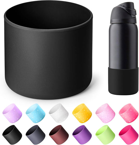 Silicone Boot for Owala 32 oz Water Bottles, Anti-Slip Protective Sleeve for Owala Twist & FreeSip & Flip Insulated Bottles, Boot Bottom Base (Black)