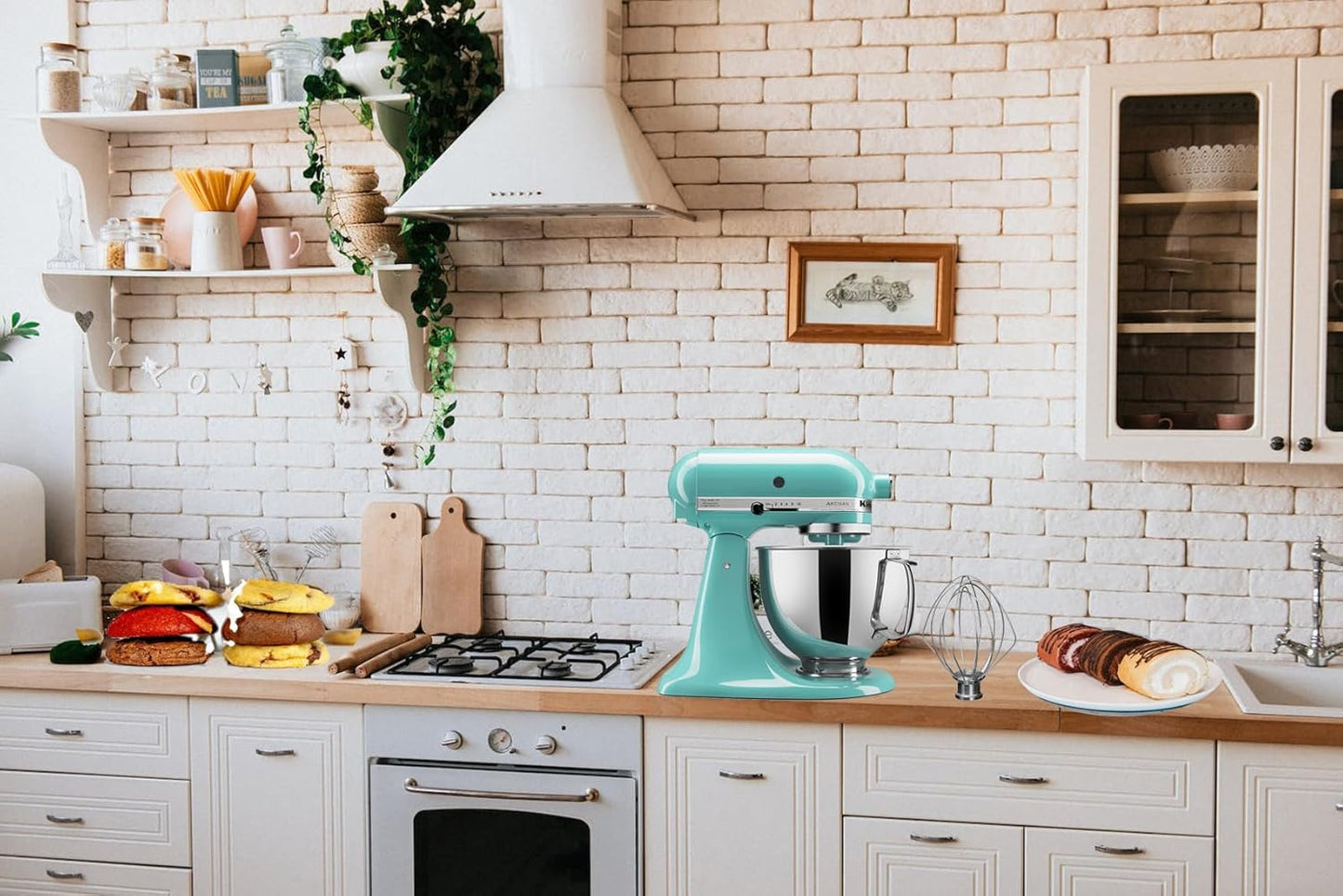 6-Wire Whip Attachment Fits KitchenAid Tilt-Head Stand Mixer Replace K45WW, Stainless Steel, Egg Heavy Cream Beater, Cakes Mayonnaise Whisk