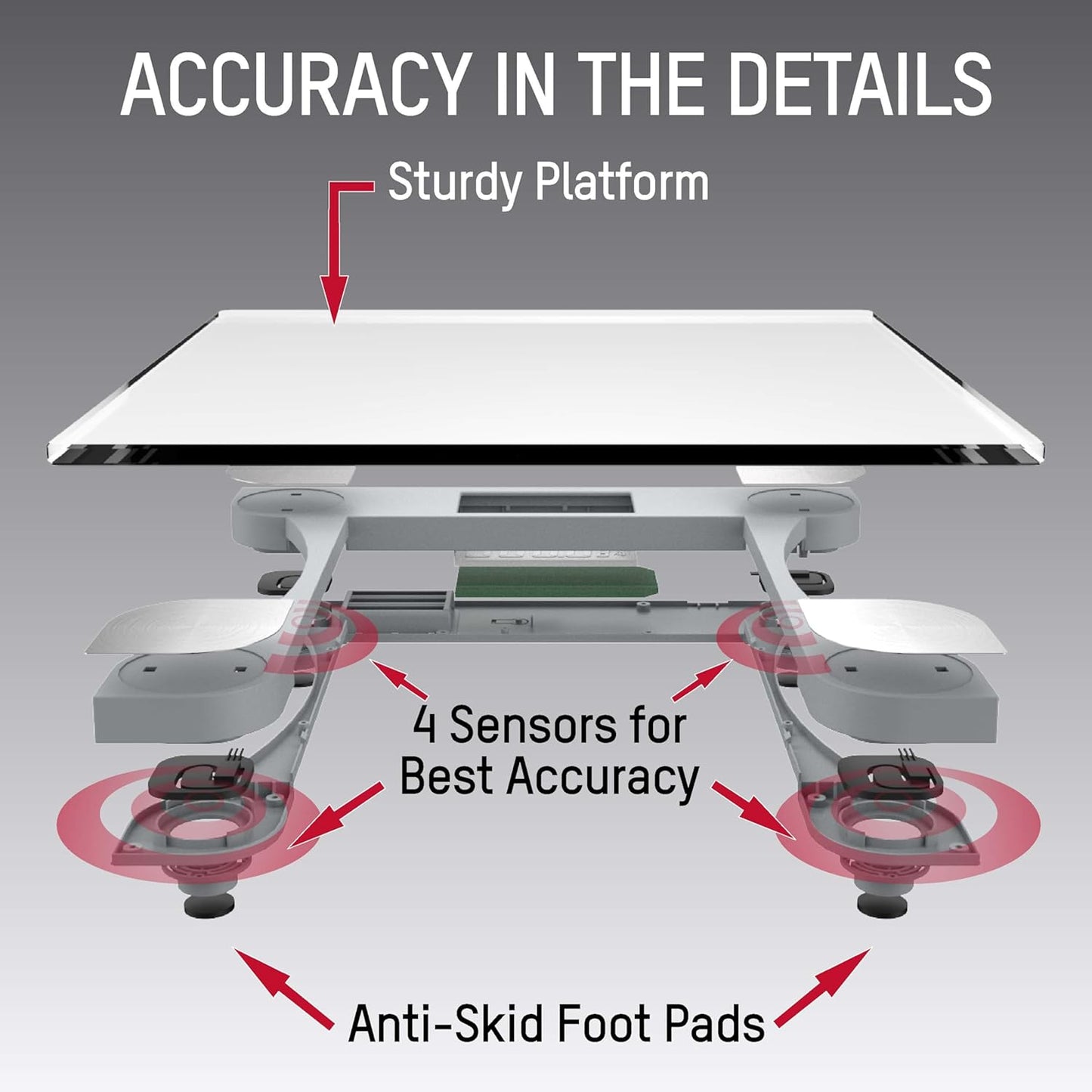 Taylor Digital Glass Weight Tracking Scale, Bathroom Scale for Body Weight, Digital Bathroom Weighing Machine, Highly Accurate & Measures Weight up to 440 lb, Battery Powered, FSA HSA Eligible, Clear