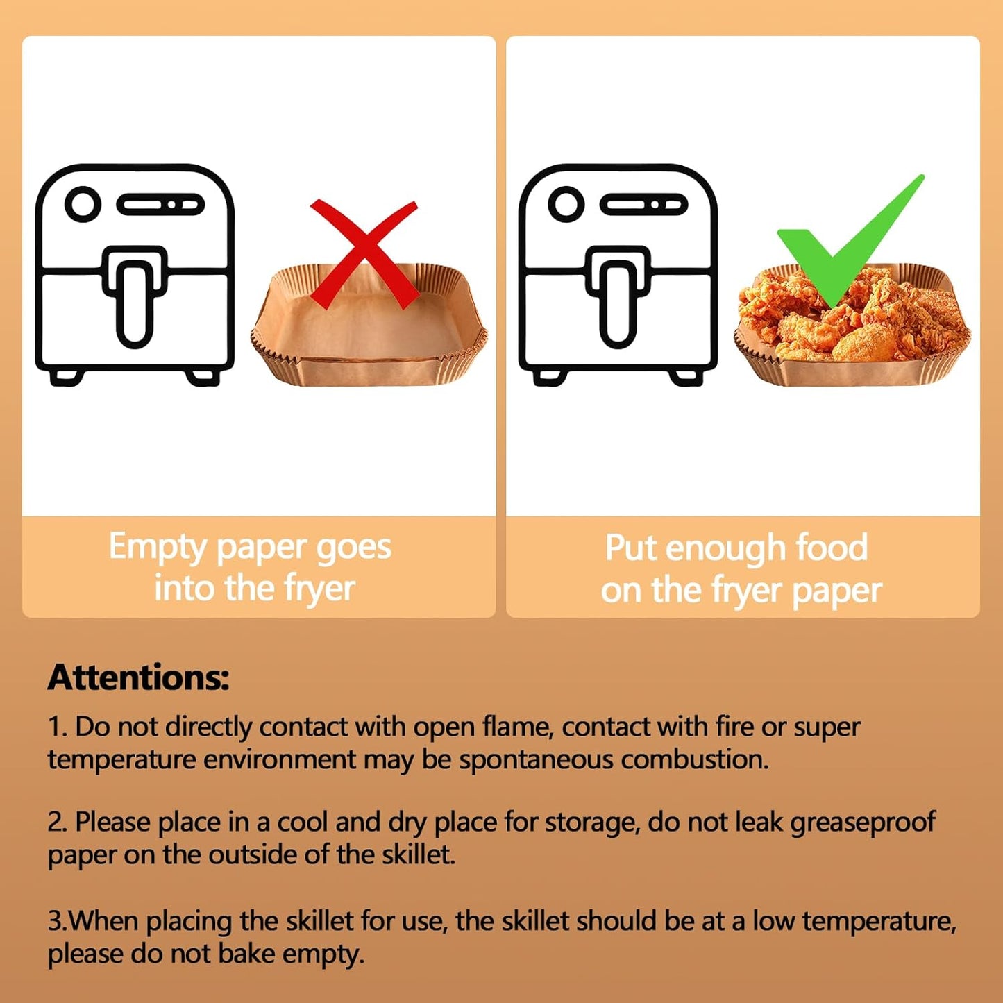 10 Inch Air Fryer Paper Liners, 150Pcs Air Fryer Liner Disposable, Oil-Proof & High-Temperature Resistant Parchment Baking Paper for Air Fryer, Microwave and Oven（Bottom Is 9 Inch）