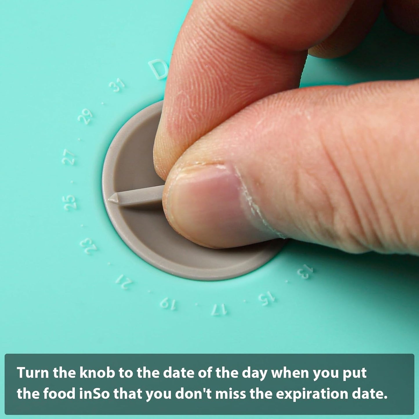 Replacement Lids for Pyrex 7201-PC 4 Cup, Silicone Round Storage Cover Lid for Anchor Hocking Glass Bowl 2 Pack with Date Mark Turquoise