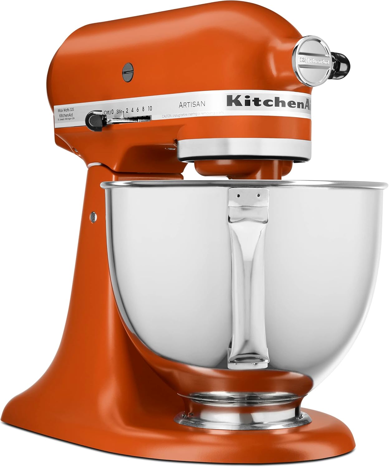 KitchenAid Artisan Series 5 Quart Tilt Head Stand Mixer with Pouring Shield KSM150PS, Scorched Orange
