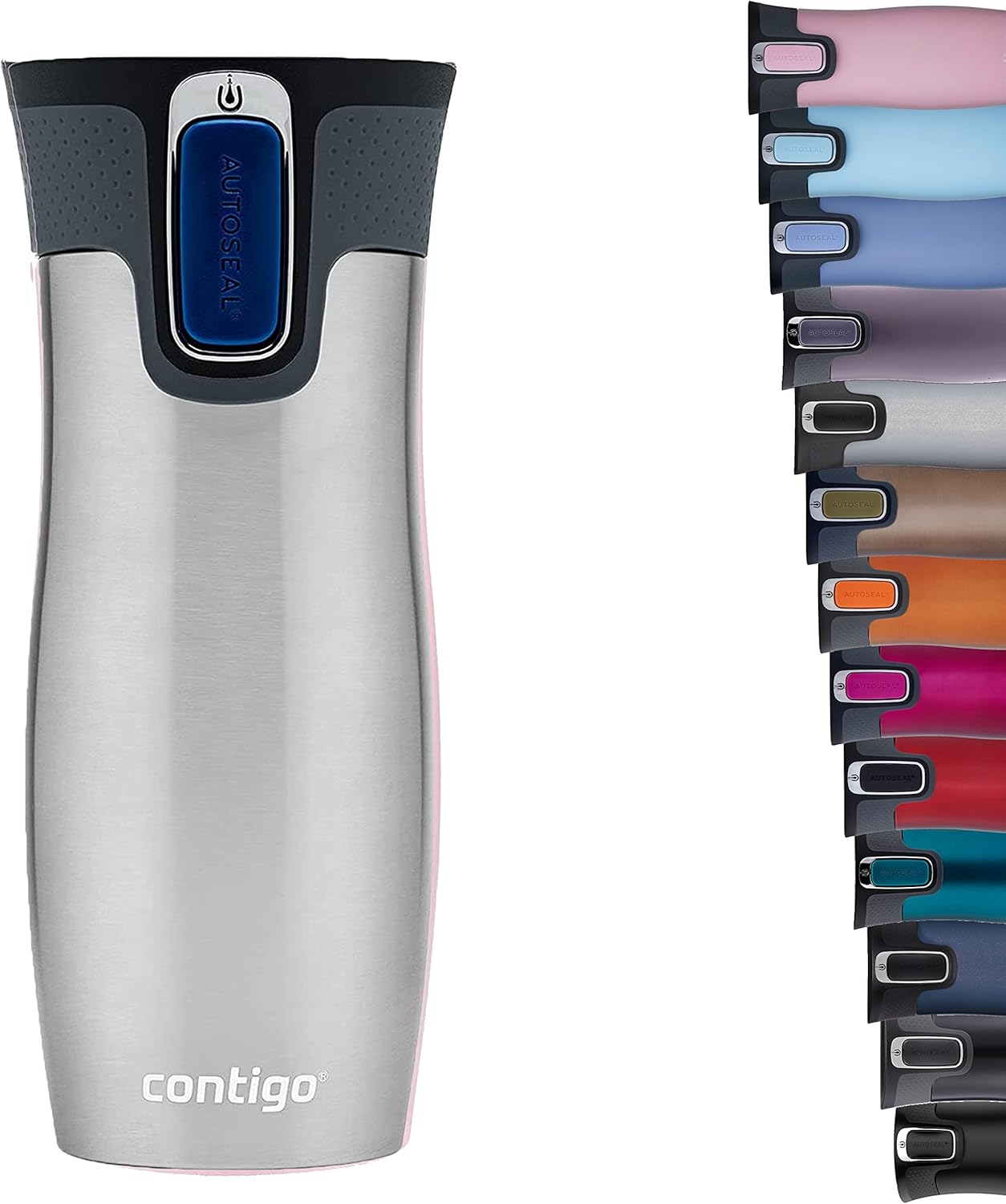Contigo West Loop Autoseal Travel Mug, Stainless Steel Thermal Mug, Vacuum Flask, Leakproof Tumbler, Coffee Mug with BPA-Free Easy-Clean Lid