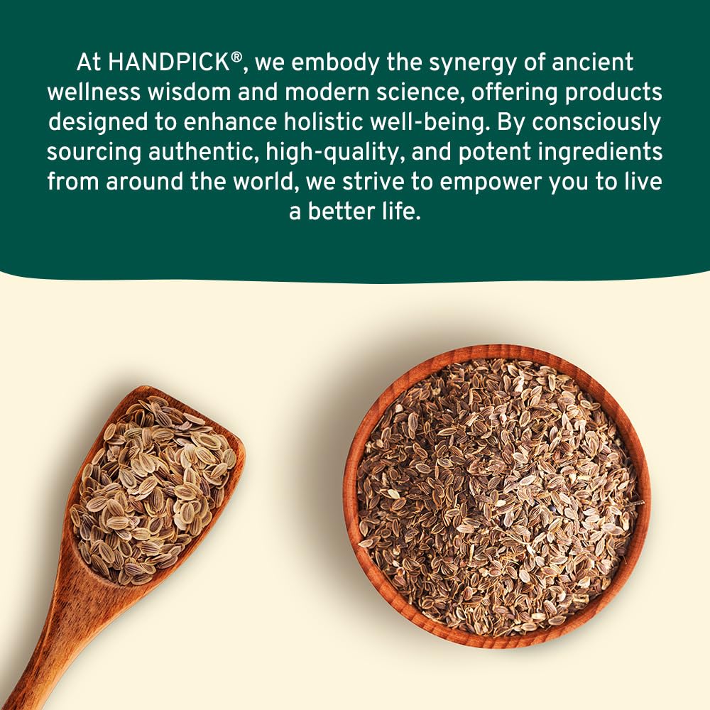 HANDPICK Dill Seeds (397g/14oz) Non GMO, Gluten Free, 100% Raw, Sourced from India, For Cooking, Drinks, Packed in Resealable Ziplock Pouch | For Pickling