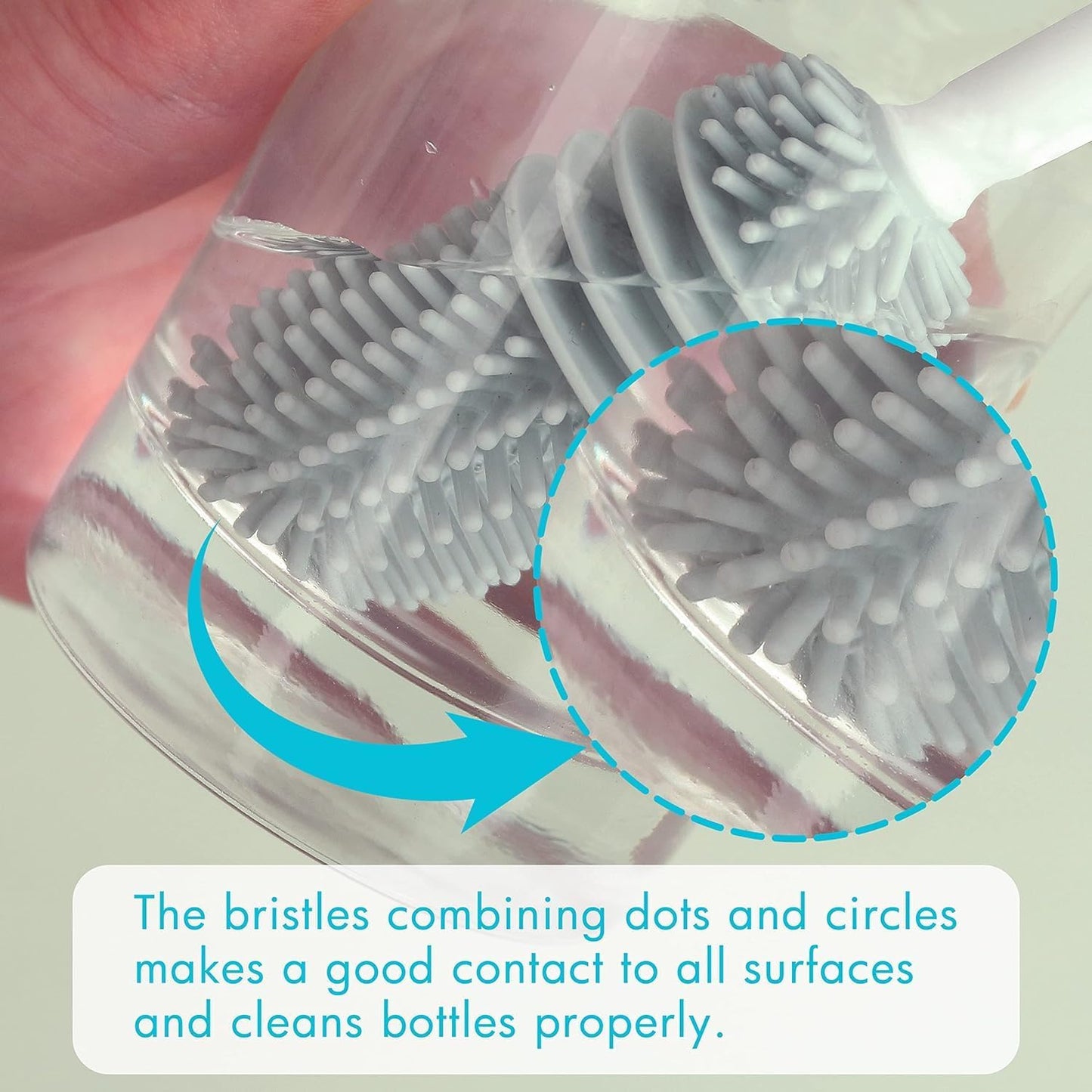 Straw Cleaner Brush Fit for Owala FreeSip 24oz/32oz/40oz, Silicone Long Handle Bottle Brush Compatible with Owala Water Bottle,Plus 3 in 1 Cup Lid Cleaning Brush