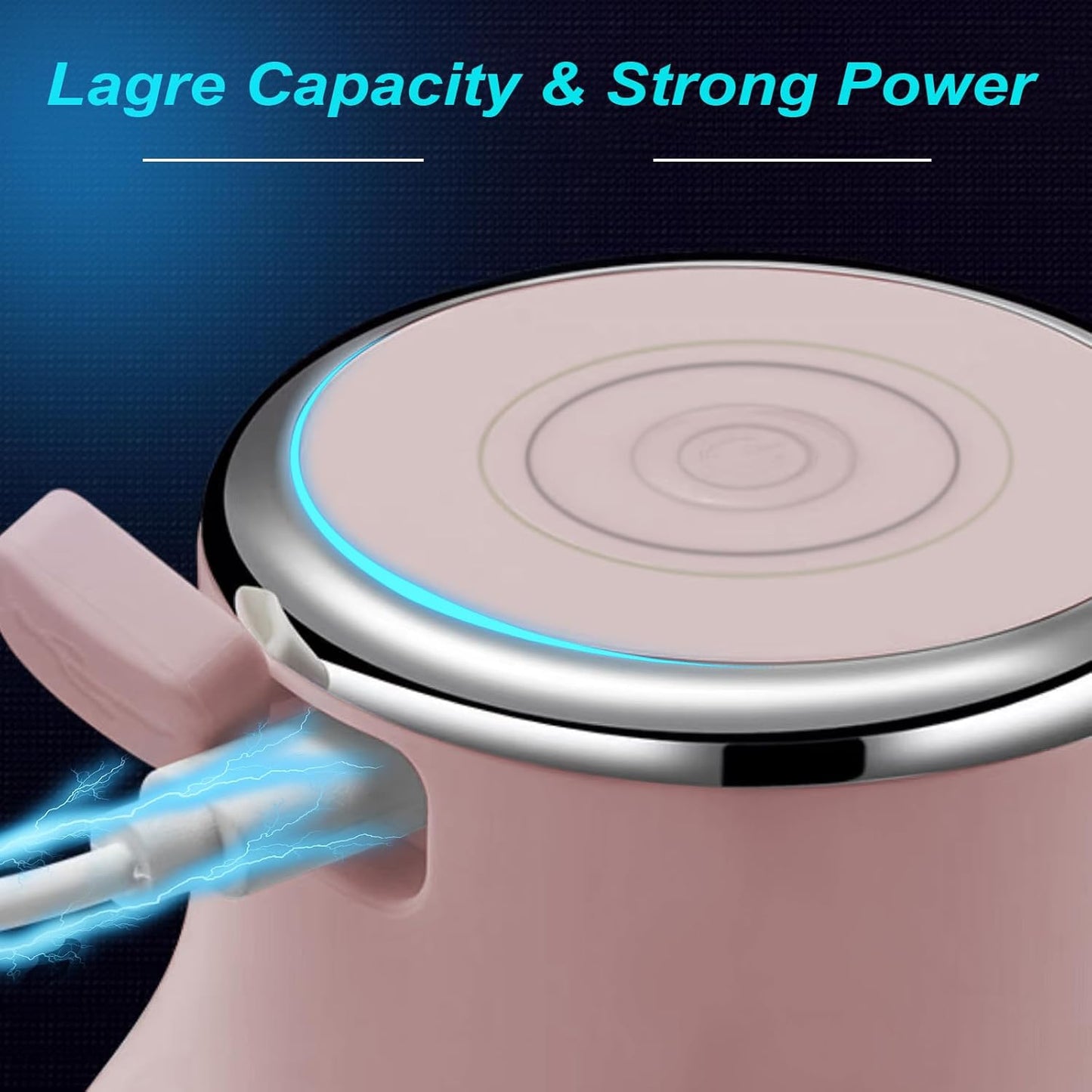 Vegetable Chopper, 100ML Electric Garlic Chopper, Rechargeable Mini Blender, Powerful Small Food Processor, Blender to Vegetable, Wireless Food Cutter for Ginger, Chili, Fruit, Meat, etc（Pink）