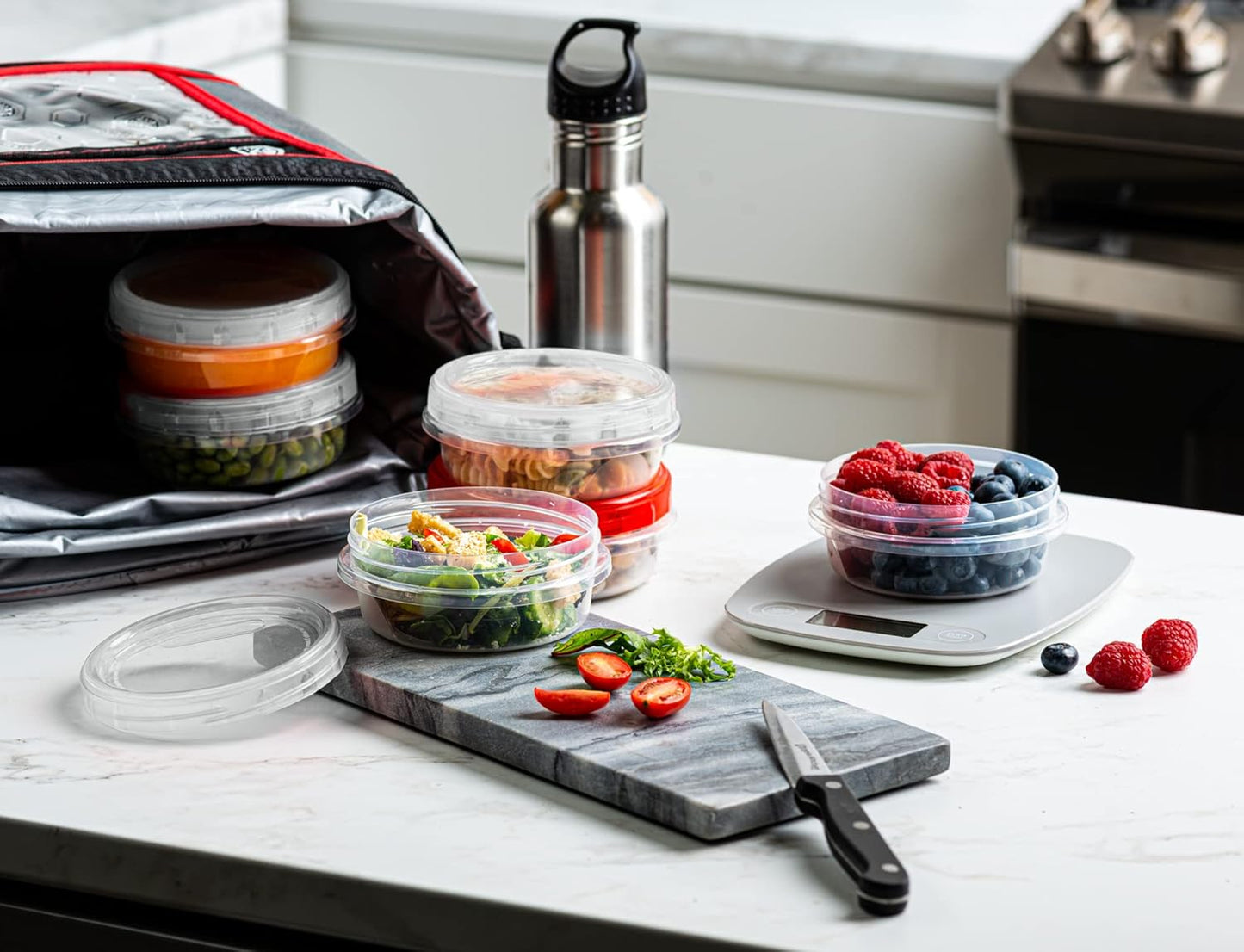 (8 Ounce 20 Pack) Clear Twist cap Containers with Screw on Lids Twist Top Food Storage Freezer Containers