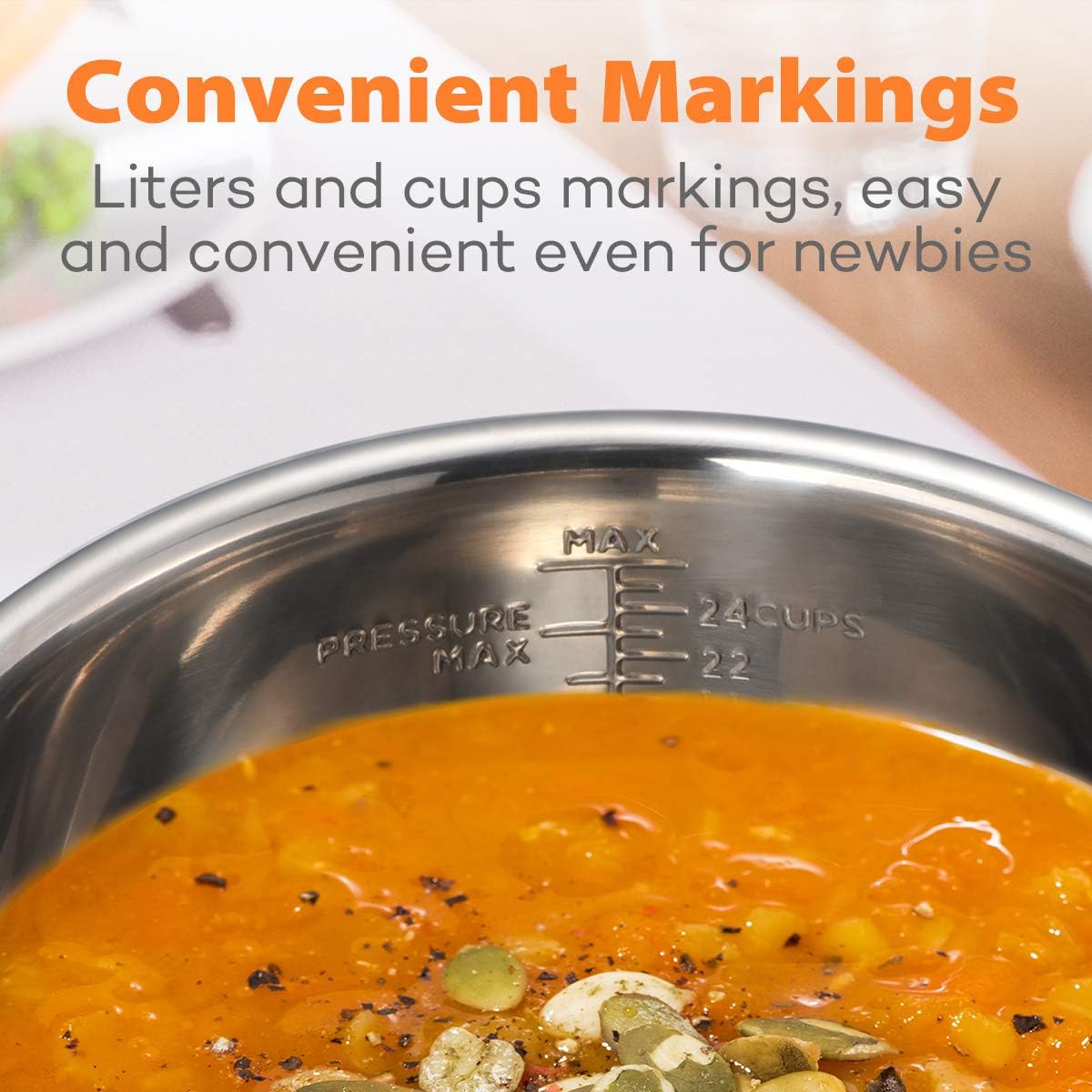 Sicheer Stainless Steel Inner Pot Replacement Insert Liner Accessory Compatible with Ninja Foodi 8 Quart