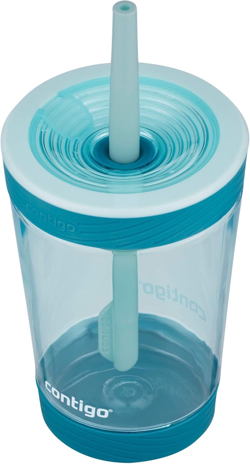 Contigo Kids Spill-Proof Tumbler with Straw 14oz. Honeydew (Pack of 4)