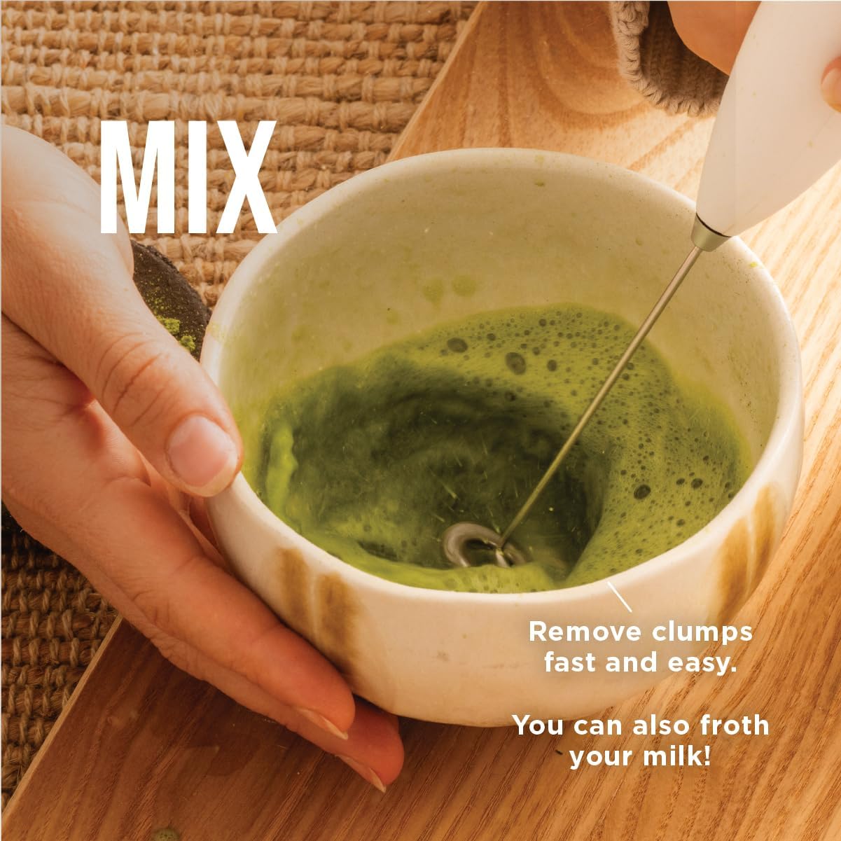 Jade Leaf Matcha - Traditional Porcelain Tea Bowl with Pour Spout - Hand Made Porcelain with White Matte Glaze - For Perfectly Whisked Green Tea (18 Ounce) - Great Gift for Matcha Lovers