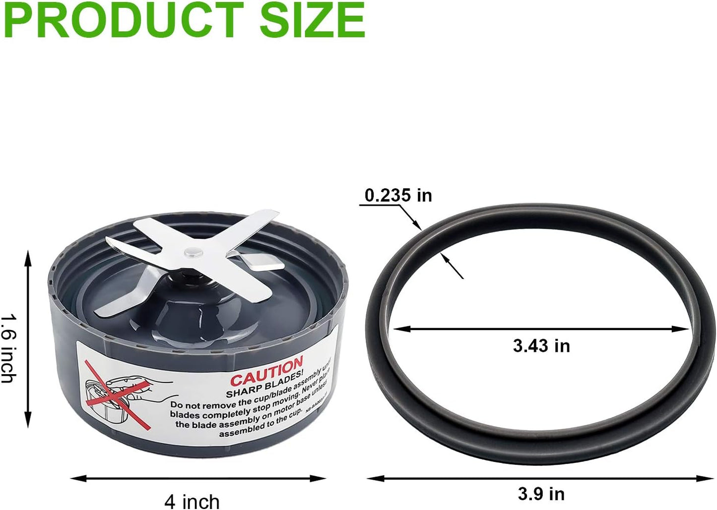 7 Pieces Blade Replacement Parts Blender Extractor Cross Blade Compatible with Nutribullet 600W and Pro 900W