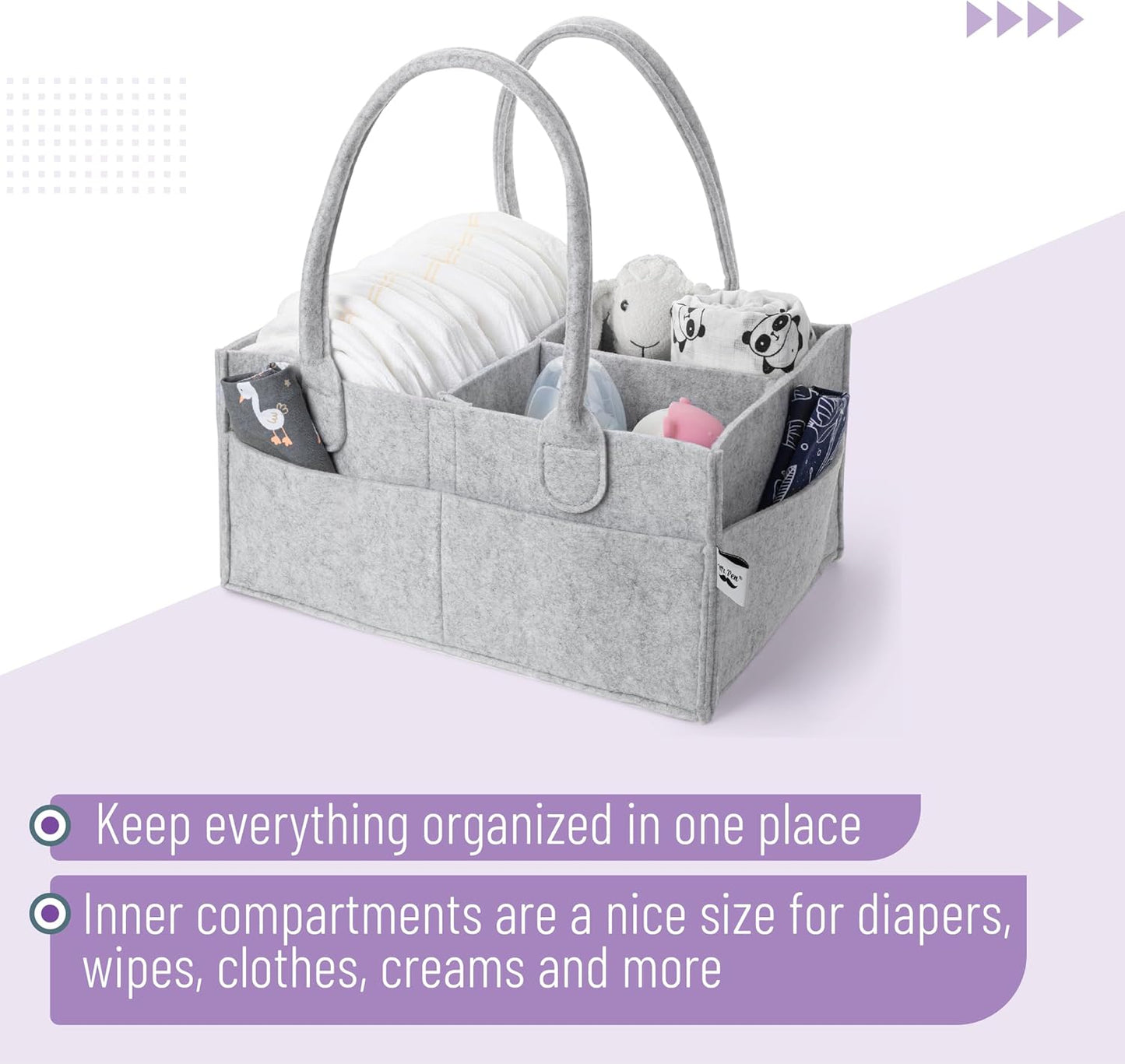 Mr. Pen- Baby Diaper Caddy Organizer, Car Caddy, Portable Organizer for Changing Table, Nursery