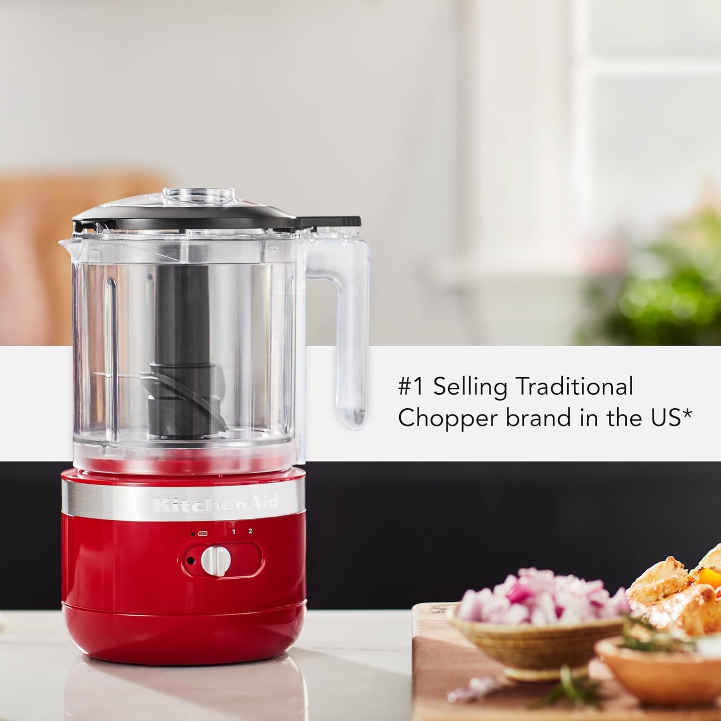 KitchenAid 5 Cup Food Chopper Cordless KFCB519ER, Empire Red