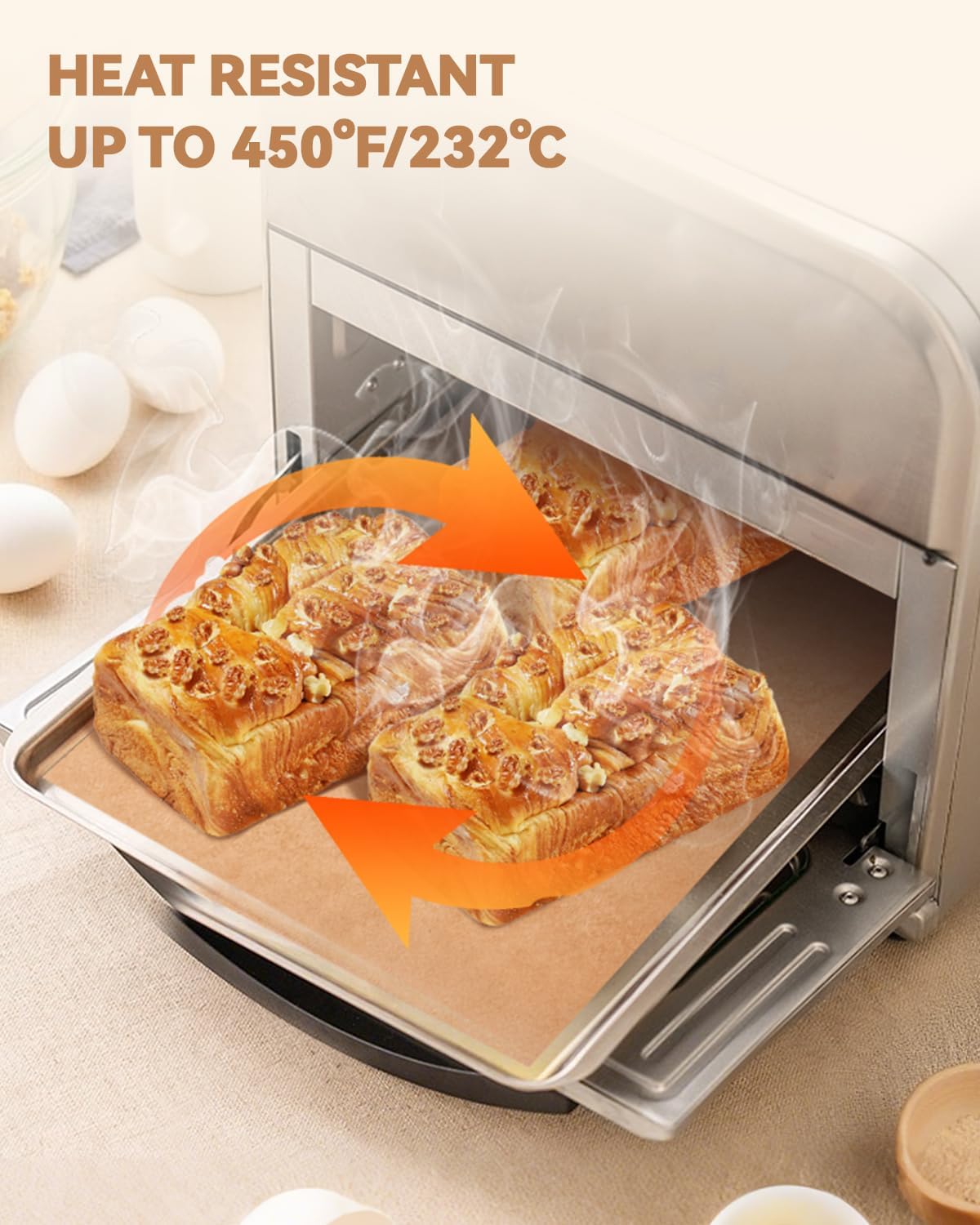 Air Fryer Liners Compatible with BLACK+DECKER 8-Slice Extra Wide Convection Toaster Oven TO3250XSB/TO3265XSSD/CTO6335S,125PCs Disposable Precut Nonstick Bcaking Parchment Paper Sheets for Easy Cleanup