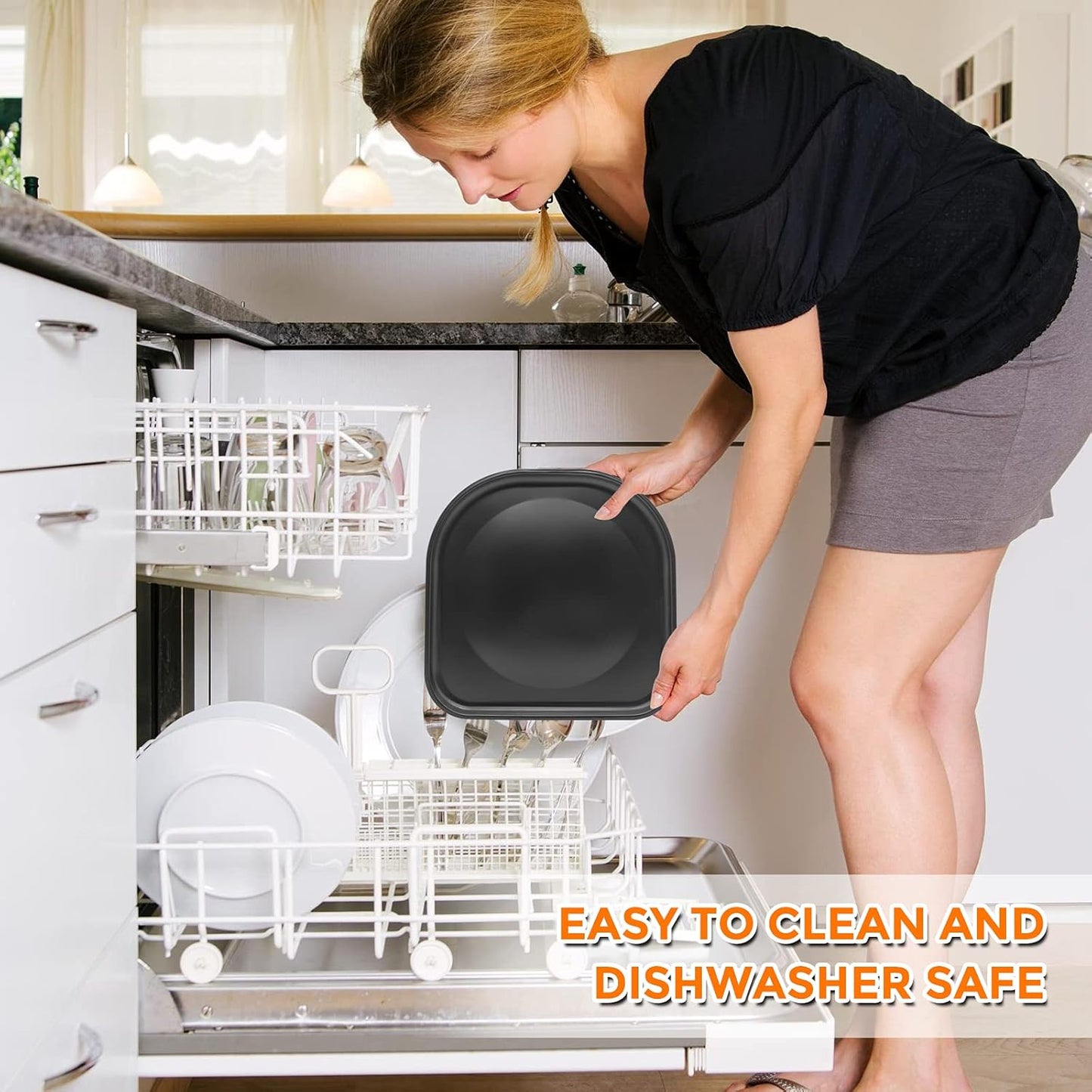 2PCS Air Fryer Drip Tray for PowerXL 6QT, 10QT Air Fryers, Upgraded Air Fryer Drip Pan Replacement Parts for PowerXL Vortex Air Fryer Pro Plus, Nonstick, Dishwasher Safe