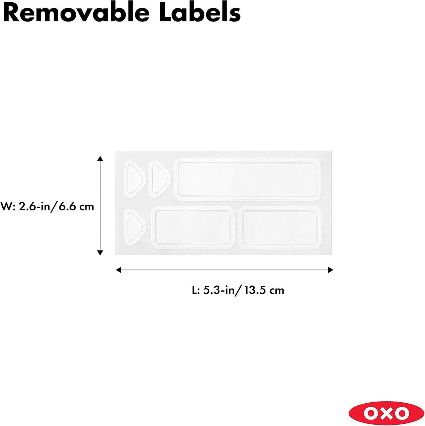 OXO Good Grips POP Container Removable Labels,White