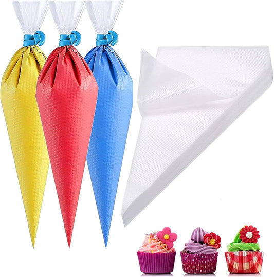 100 Pieces Piping Bags Disposable - Tipless Piping Bags | Pastry Bags | Icing Bags | Frosting Bags for Cake Cookies Baking Decorating