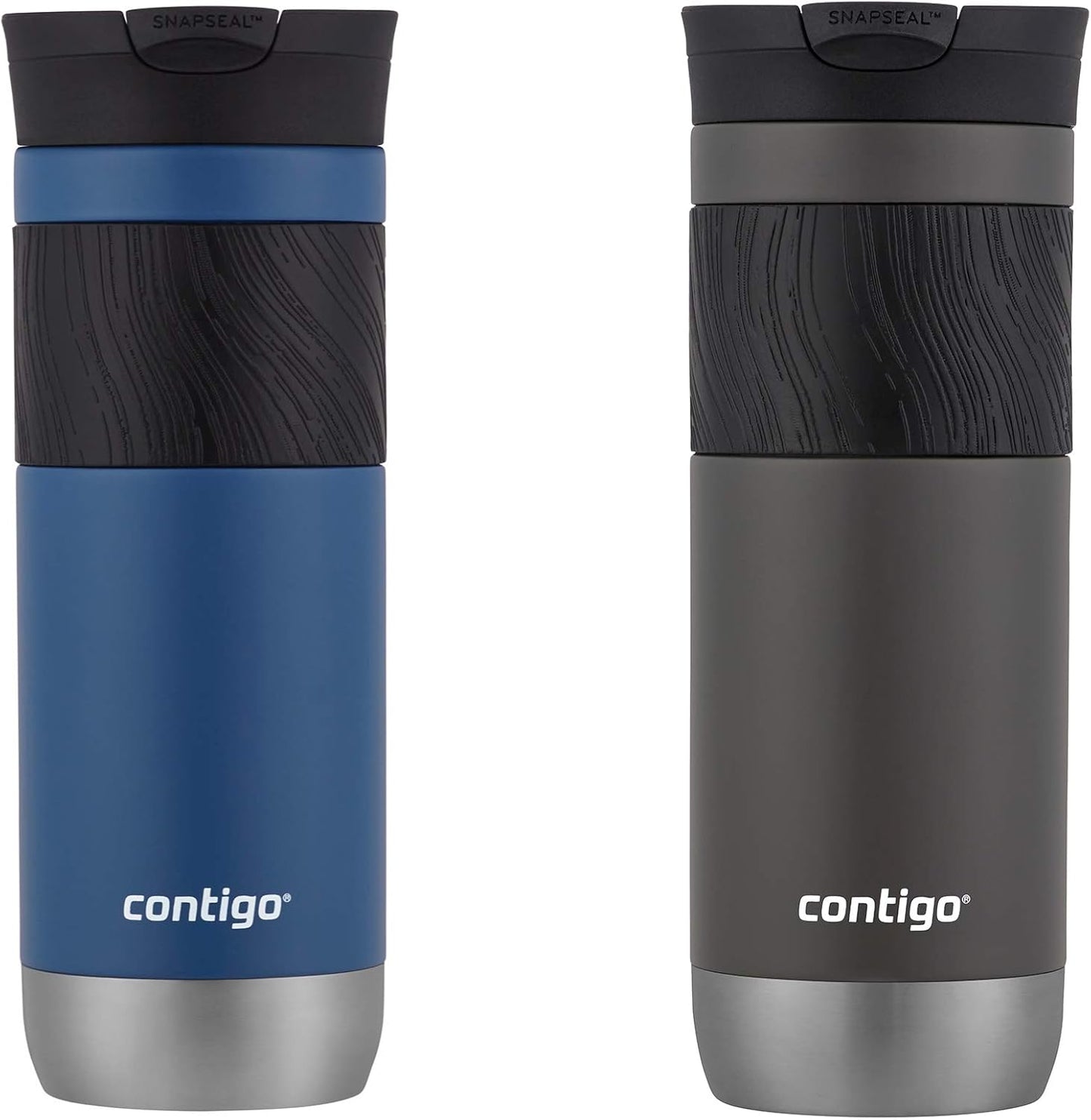 Contigo Byron 2-Pack Stainless Steel Travel Mug Bundle Streeterville Stainless Steel Travel Mug