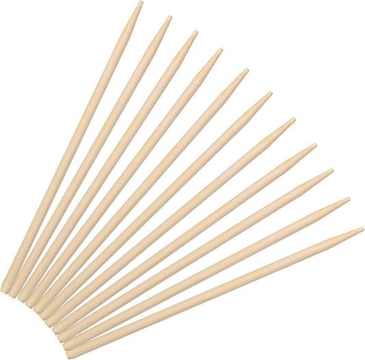 Minisland Premium 7 Inch Bamboo Skewers 5mm Thick Long Semi-point Caramel Candy Apple Corn Dog Sticks 100 Counts-MSL169