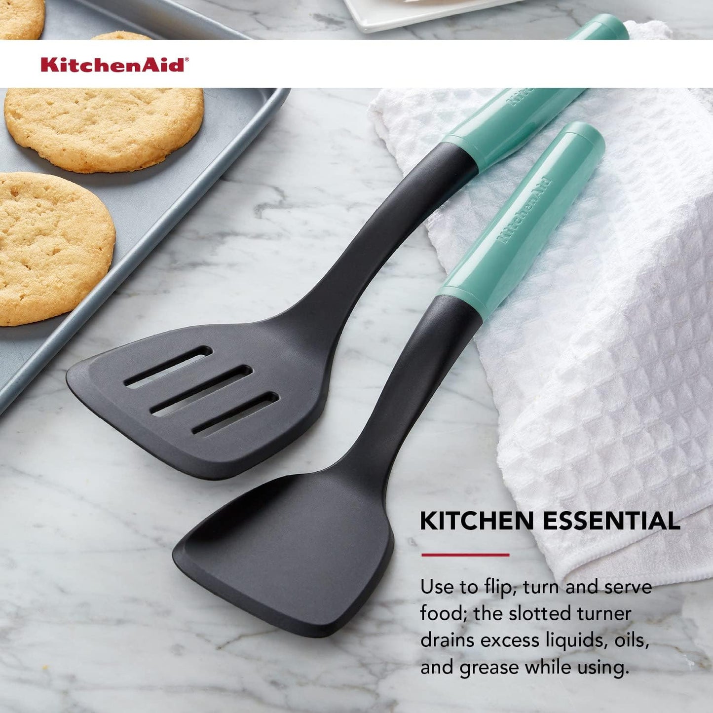 KitchenAid Universal Turner Set, 2-Piece, Aqua Sky