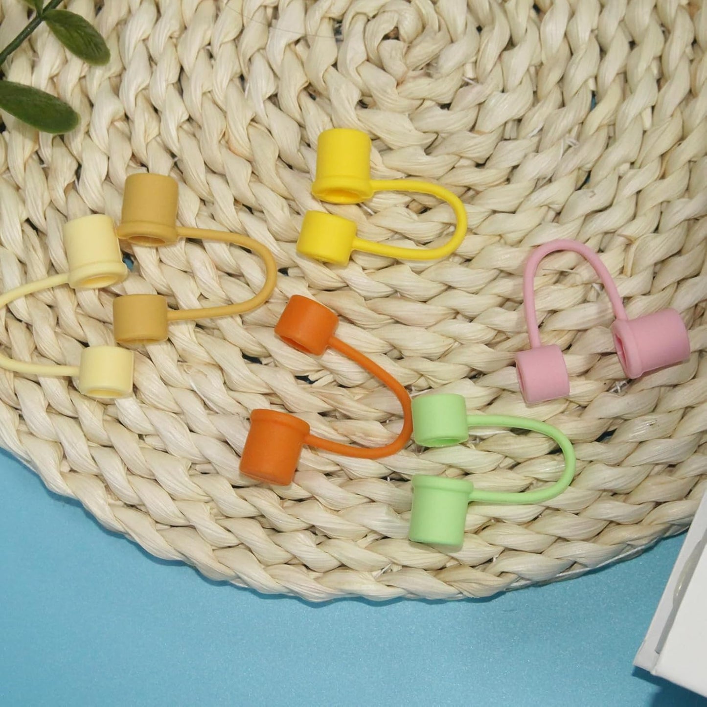 Straw Toppers for 10mm/0.39inch Diameter Straw Cover, compatable for Stanley/Owala Tumblers, Food Grade Silicone. (5pcs-Basics-White)