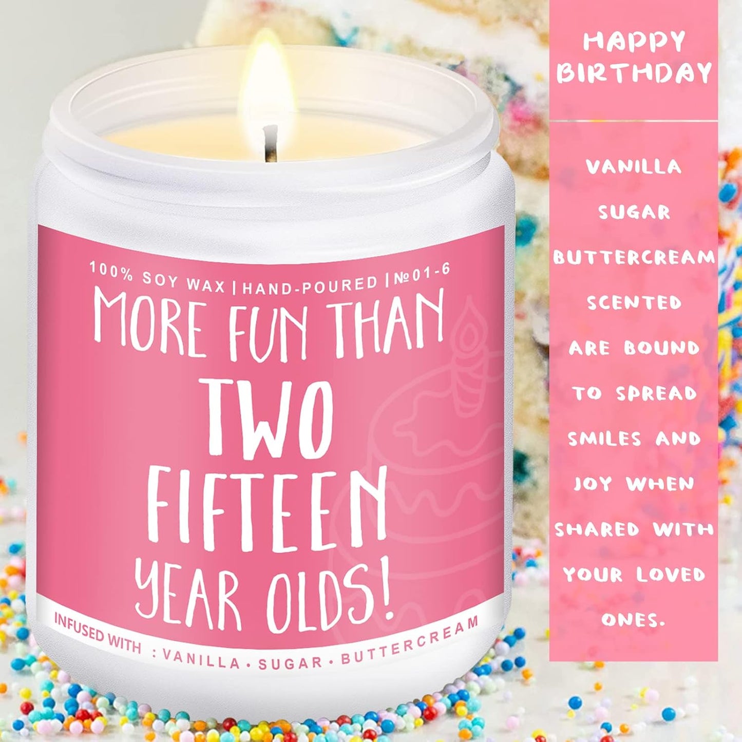 30th Birthday Gifts for Women, Perfect Birthday Present, Funny Presents for Mom, Friends, Wife, Sister, 7oz Vanilla Cream-Scented Candle