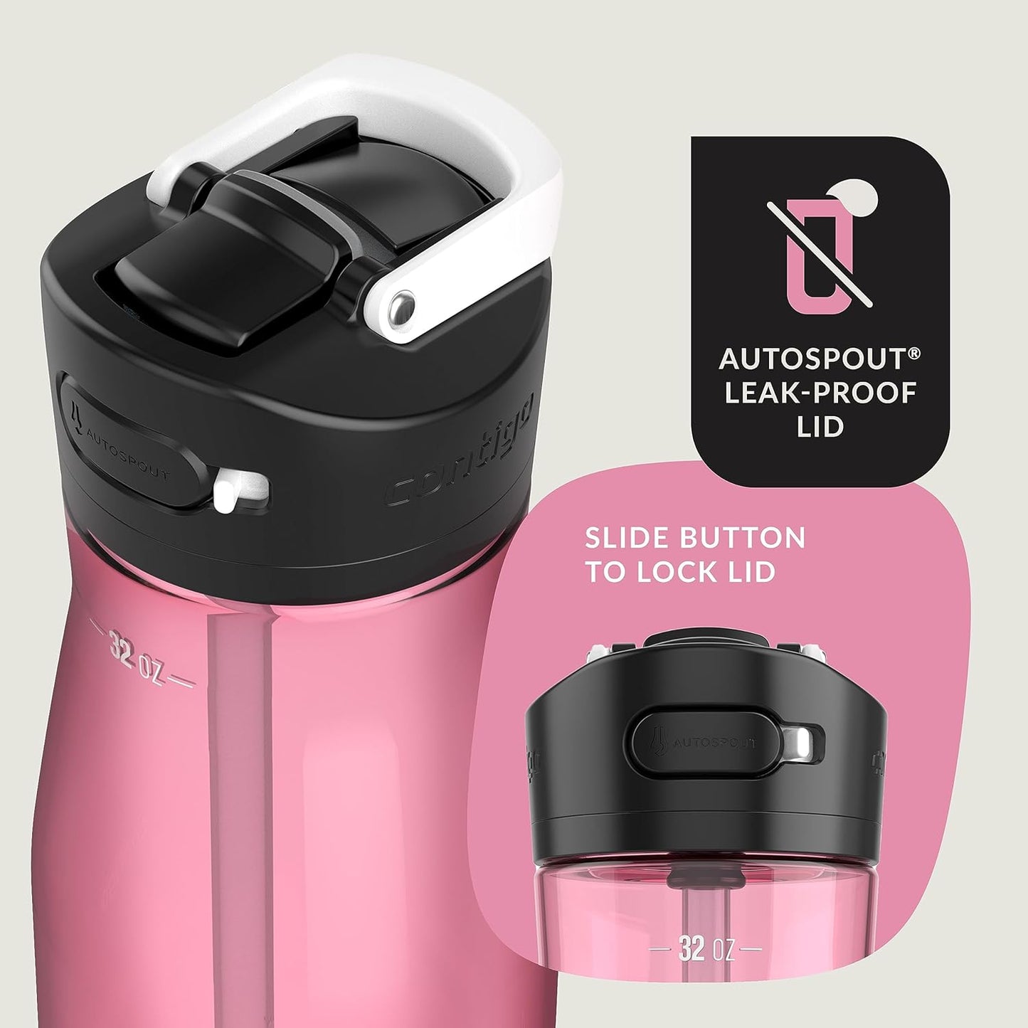 Contigo Ashland 2.0 Leak-Proof Water Bottle 32oz. Azalea