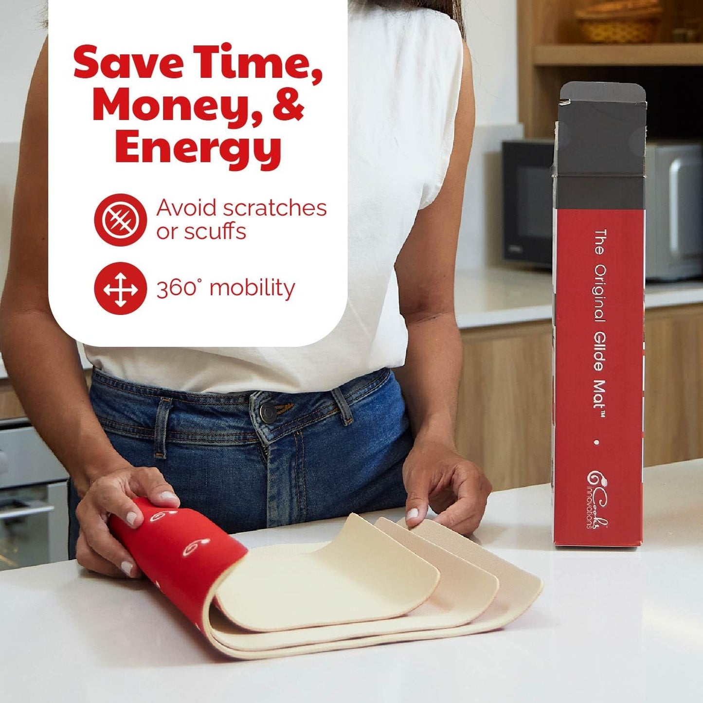 3 Pack Heat Resistant Mats for Countertop – Heat Pad Protector & Appliance Sliders for Kitchen – Cut to fit, Compatible with Ninja, Cuisinart, KitchenAid, Keurig & More