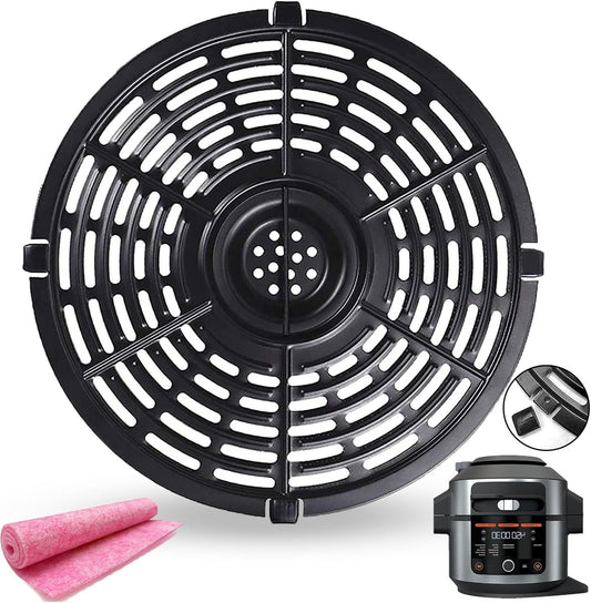 Air Fryer Crisper Plate for Ninja 6.5QT OL501/OL500 Foodi Pressure Cooker & Air Fryers, Premium Nonstick Air Fryer Rack Grill Plate Pan Insert Grate Shelf Grid for 6.5QT Ninja Air Fryer