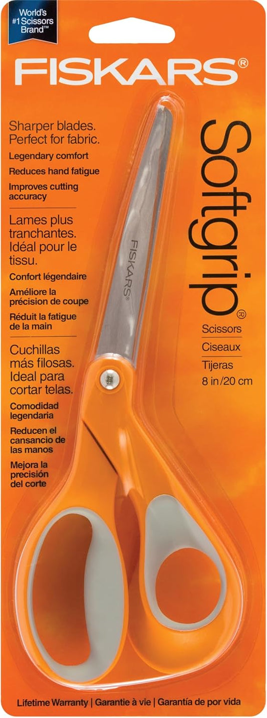 Fiskars 8-Inch Softgrip Scissors,Orange