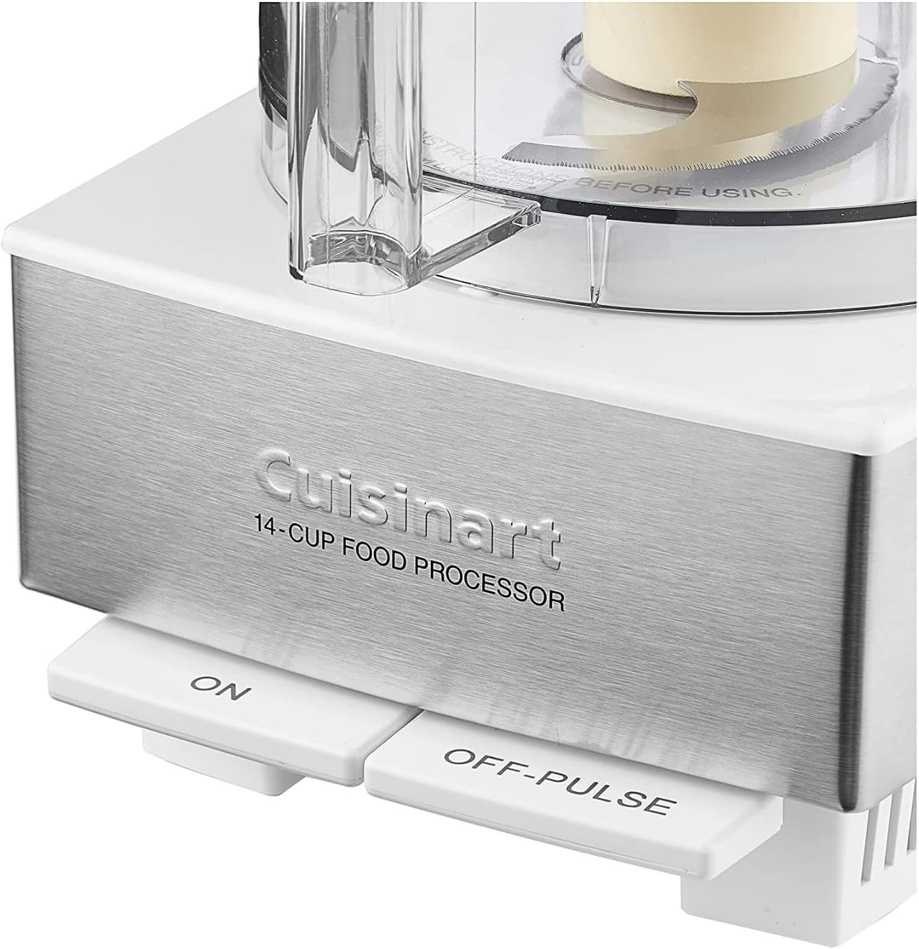 Cuisinart Food Processor 14-Cup Vegetable Chopper for Mincing, Dicing, Shredding, Puree & Kneading Dough, White Stainless, DFP-14BCWNY